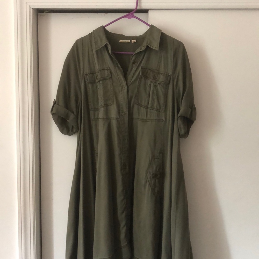 Green Anthro Swing Dress